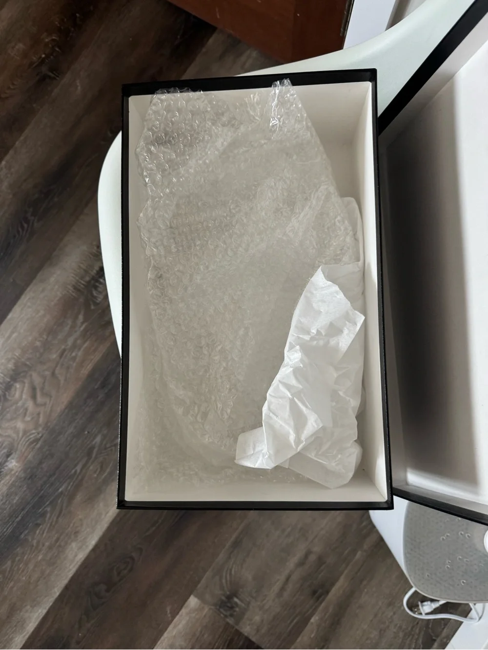 CHANEL Black Box with White Logo